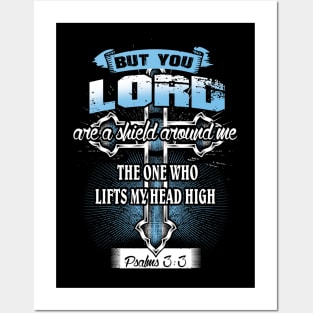 But You Lord Are A Shield Scripture Christian Church Gift Posters and Art